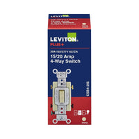 Leviton 20 amps 4-Way Toggle AC Quiet Switch Ivory 1 pk