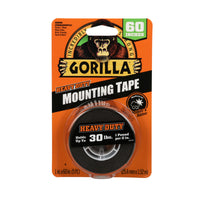 Gorilla 1 in. W x 60 in. L Mounting Tape Black (Pack of 6) - Deal of The Week