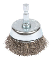 Forney 3 in. D X 1/4 in. Coarse Steel Crimped Wire Cup Brush 6000 rpm 1 pc