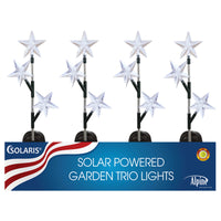 Alpine Acrylic Assorted Solar Star Trio Garden Stake (Pack of 20)