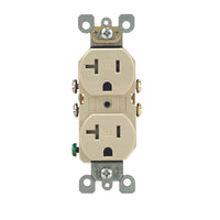 Leviton 20 amps 125 V Duplex Ivory Tamper Resistant Outlet 5-20R 1 pk