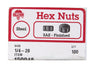 Hillman 1/4 in. Zinc-Plated Steel SAE Hex Nut 100 pk