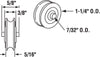 Prime-Line 1-1/4 in. D X 5/16 in. L Steel Roller Assembly 2 pk