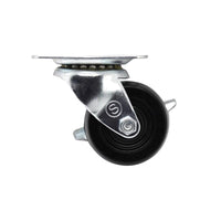 Shepherd Hardware 2 in. D Swivel Soft Rubber Caster with Swivel Plate 90 lb 1 pk