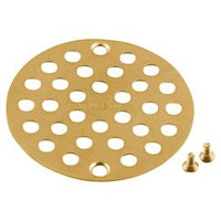 Brushed gold tub/shower drain covers