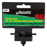 Jacobs 1/4 to 3/8 in. X 13/64 in. Chuck Key T-Handle Steel 1 pc