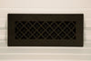 Steelcrest Designer 12 X 4 Floor Oil-Rubbed Bronze Supply Vent Cover With Air-Volume Damper & No Face Mounting Screw Holes