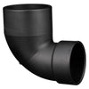 Charlotte Pipe 3 in. Spigot X 4 in. D Hub ABS 90 Degree Elbow