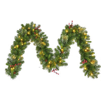 Celebrations Home 10 in. D X 9 ft. L LED Prelit Warm White Garland (Pack of 4)