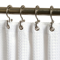 Zenna Home Brushed Nickel Silver Steel Shower Curtain Rings 12 pk