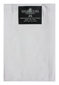 J & M Home Fashions Signature Classics White Cotton Dish Towel 1 pk