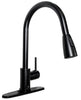 Dahsnü Pulldown Kitchen Faucet with Single Handle, Lead-Free Brass, Ceramic Cartridge, cUPC Certified, Contemporary Design (Matte Black)