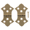 National Hardware 2-1/4 in. W X 1-5/16 in. L Solid Brass Gold Steel Decorative Hinge 1 pk