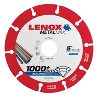 Lenox MetalMax 5 in. D X 7/8 in. Diamond/Metal Cut-Off Wheel 1 pc