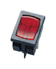 Gardner Bender 10 amps Rocker Switch Black/Red 1 pk