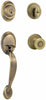 Kwikset SmartKey Dakota Antique Brass Handleset Right or Left Handed