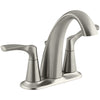 Kohler Brushed Nickel Centerset Bathroom Sink Faucet 4 in.