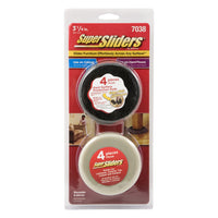 SuperSliders Gray Assorted in. Push-On Plastic Foot Cap 4 pk