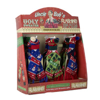 DM Merchandising Uncle Bob's Christmas Ugly Sweater Wine Bottle Hat and Scarf Acrylic 1 pk (Pack of 24)