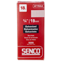 Senco 18 Ga. X 3/4 in. L Galvanized Steel Brad Nails 5000 pk