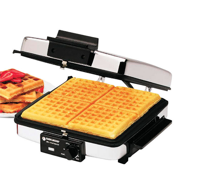 Kalorik Multi-Purpose Waffle, Grill & Sandwich Maker, Stainless Steel