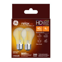 GE Relax HD A15 E26 (Medium) LED Bulb Soft White 40 Watt Equivalence 2 pk