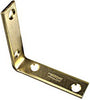 National Hardware 2.5 in. H X 0.63 in. W X 0.08 in. D Brass-Plated Steel Inside Corner Brace