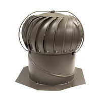 Air Vent Air Hawk 18.9 in. H x 12 in. Dia. Weatherwood Aluminum Turbine and Base