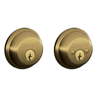 Schlage Antique Brass Brass Double Cylinder Deadbolt (Pack of 4)