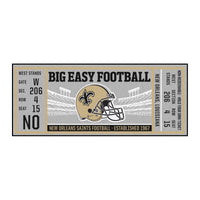 NFL - New Orleans Saints Ticket Runner Rug - 30in. x 72in.