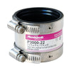 Fernco Proflex Schedule 40 2 in. Hub X 2 in. D Hub Neoprene Rubber 3-1/2 in. Shielded Coupling 1 pk