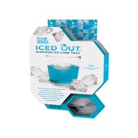 TrueZoo Iced Out Diamonds 6 Cubes oz. Blue Silicone Ice Mold (Pack of 8)