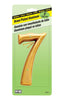 Hy-Ko 3 in. Gold Aluminum Number 7 Nail-On 1 pc. (Pack of 10)