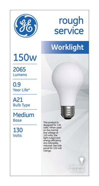 GE 150 watts A21 A-Line Incandescent Bulb E26 (Medium) Soft White 1 pk