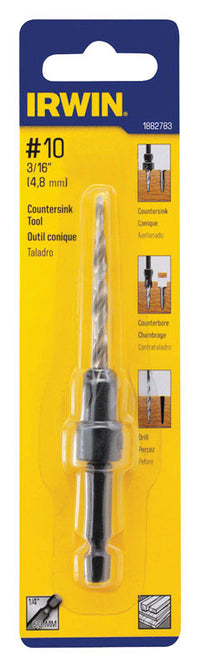 Irwin 3/16 in. D High Speed Steel Countersink 1 pc