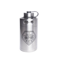 Manna 64 oz Quality Beer Silver BPA Free Insulated Bottle