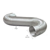 Deflect-O Jordan 96 in. L x 5 in. Dia. Black/Silver Aluminum Dryer and Vent Hose (Pack of 5)