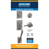 Schlage Addison Accent Satin Nickel Handleset 1-3/4 in.