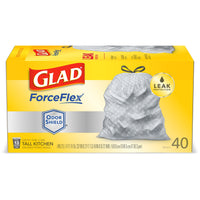 Glad ForceFlex 13 gal Tall Kitchen Bags Drawstring 40 pk (Pack of 6)