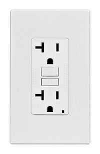 Leviton 20 amps 125 V White GFCI Outlet 5-20R 1 pk