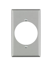 Leviton Silver 1 gang Aluminum Outlet Wall Plate 1 pk