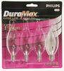 Phillips 167213 60 Watt DuraMaxâ„¢ Bent Tip Chandelier Light Bulb 4 Count