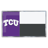 Texas Christian University State Flag Aluminum Emblem