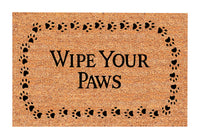 DeCoir 18 in. L X 30 in. W Tan/Black Wipe Your Paws Entrance Mat