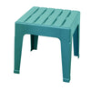 Adams Big Easy Teal Square Resin Side Table