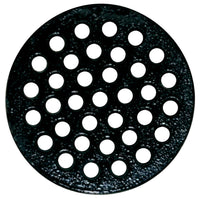 Sioux Chief 8-7/8 in. Epoxy Coated Black Round Cast Iron Floor Drain Strainer