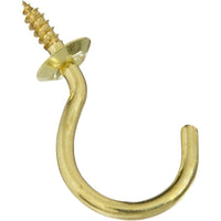 V2021 1-1/2" Cup Hook 2/pk - Polished Brass