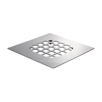 Danco 4-1/4 in. Chrome Gray Square Drain Cover