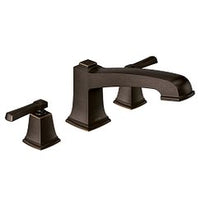 Mediterranean bronze two-handle roman tub faucet