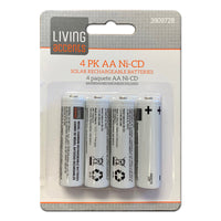 Living Accents  Ni-Cad  AA  1.2 volt Solar Rechargeable Battery  4 pk